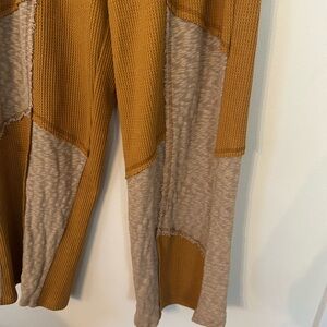 POL copper and tan relaxed pants